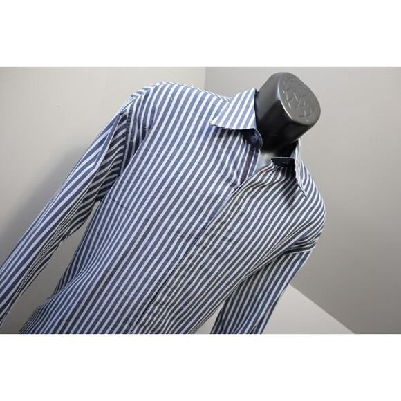 English Laundry Dress Shirt Striped Snap Cuff Long Sleeve Mens Size XL - Picture 6 of 15
